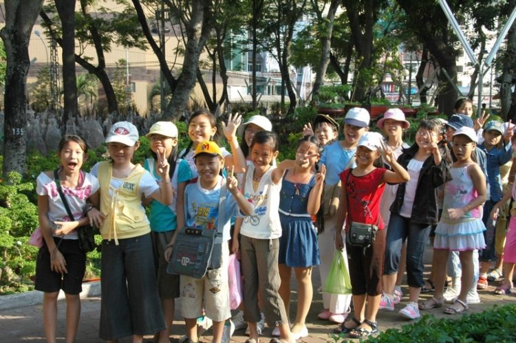 Kids on a Field of Vietnam