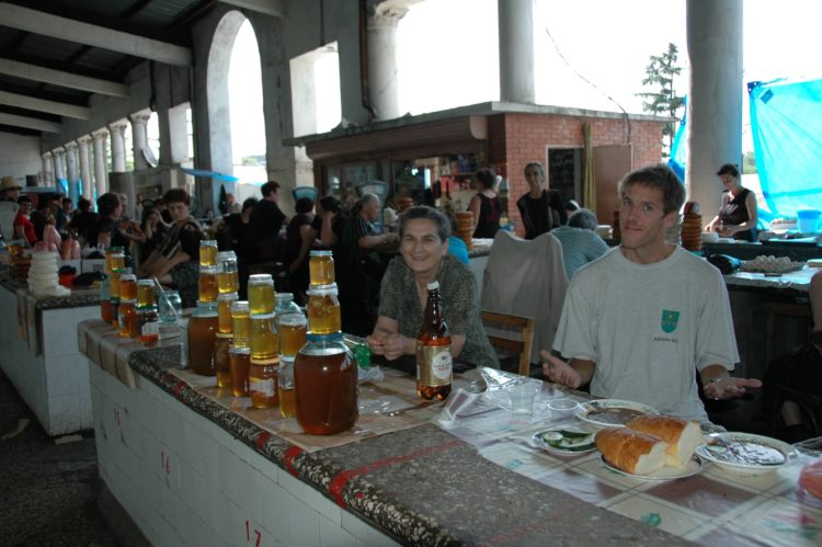 Dan with Honey Vendors - Zugdidi
