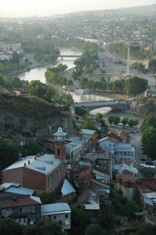Aerial View of Old Town - Tbilisi, Georgia