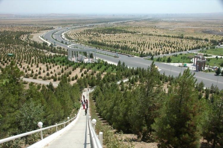 Trees at the Walk of Health - Ashgabat, Turkmenistan