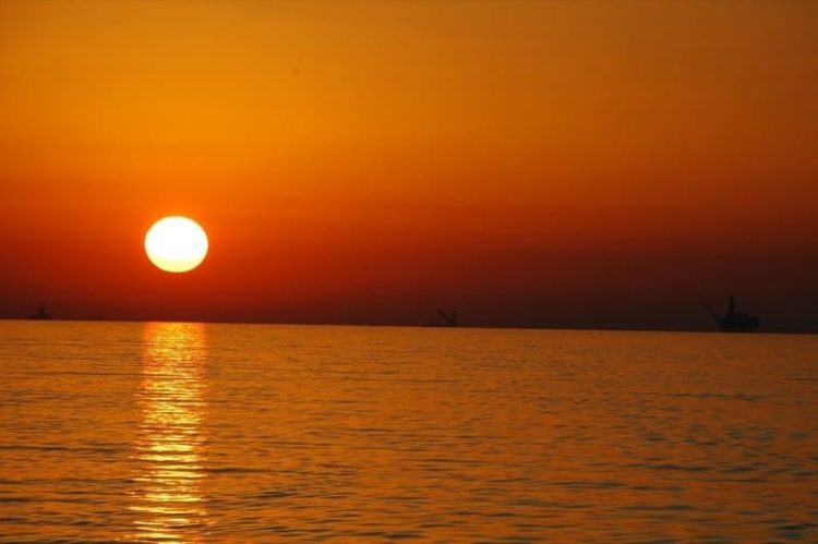 Beautiful Sunset on Caspian Sea - Azerbaijan, Turkmenistan