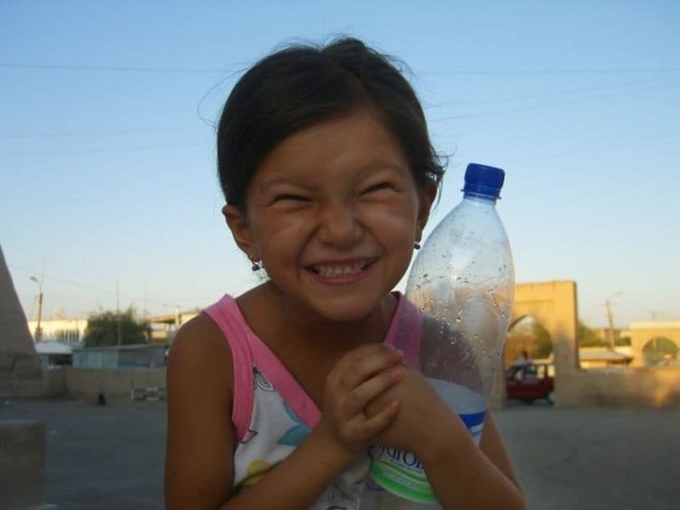 Excited Little Girl - Khiva, Uzbekistan