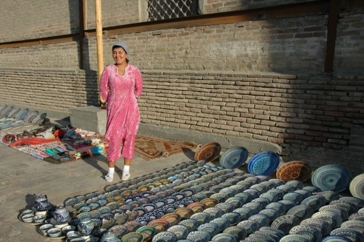 Ceramics Vendor - Bukhara, Uzbekistan