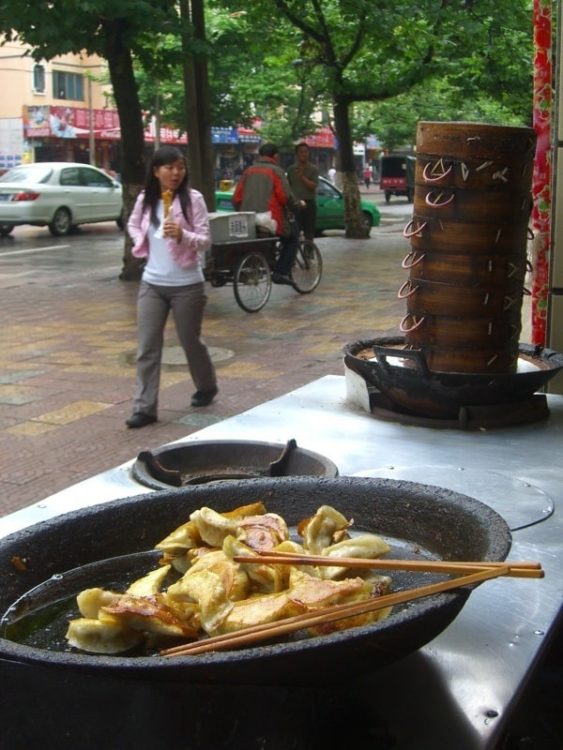 Fried Dumplings at Street Restaurant - Kaili, China