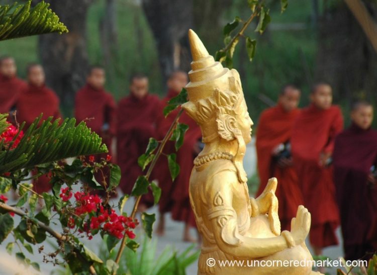 Buddha and the Monks of Inle Lake-Burma