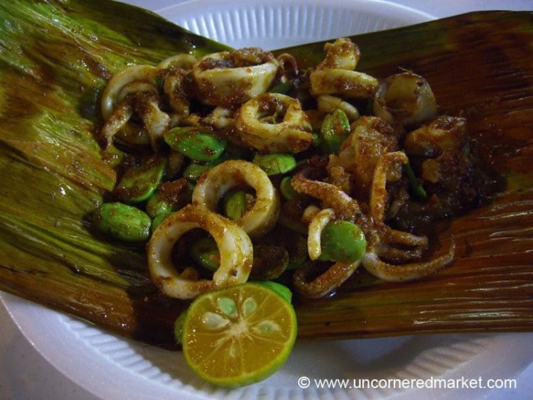 Malaysian Food, Squid and Fava Beans - Penang, Malaysia