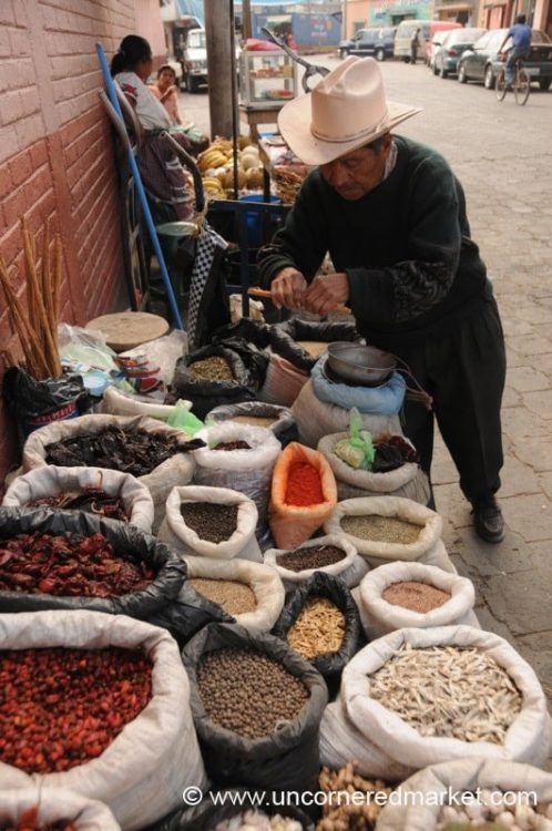 Ingredients for Pepian at Market - Xela, Guatemala