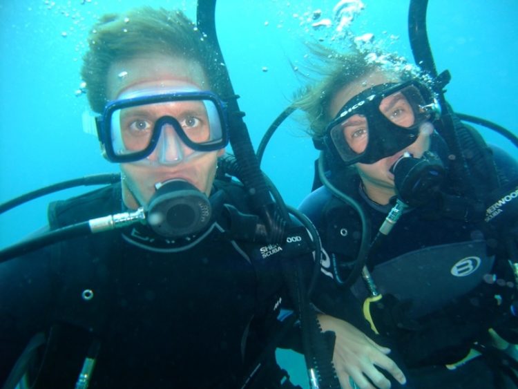 Audrey and Dan Scuba Diving
