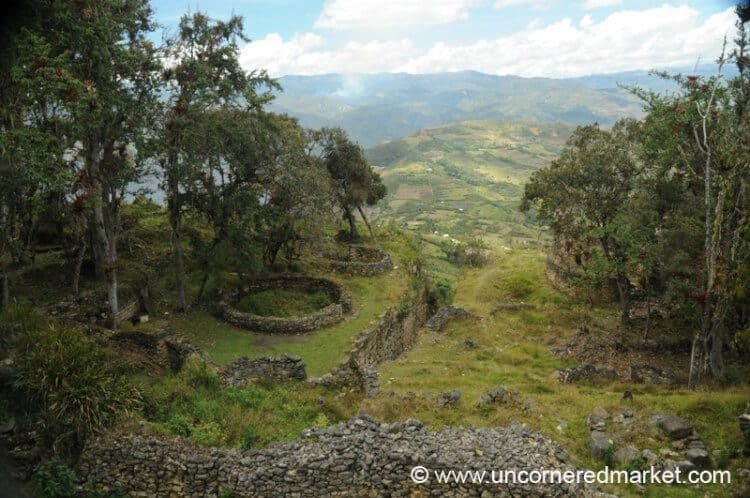 Kuelap pre-Incan ruins and citadel built in the mountains of northern Peru
