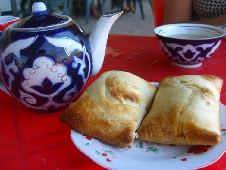 Tea and Somsa - Nukus, Uzbekistan