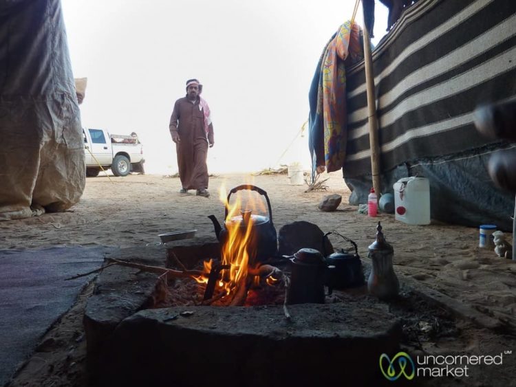 Our Bedouin Host Returns to his Tent - Wadi Rum, Jordan