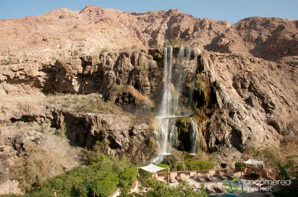 View of Hot Spring Waterfall at Ma'in, Jordan