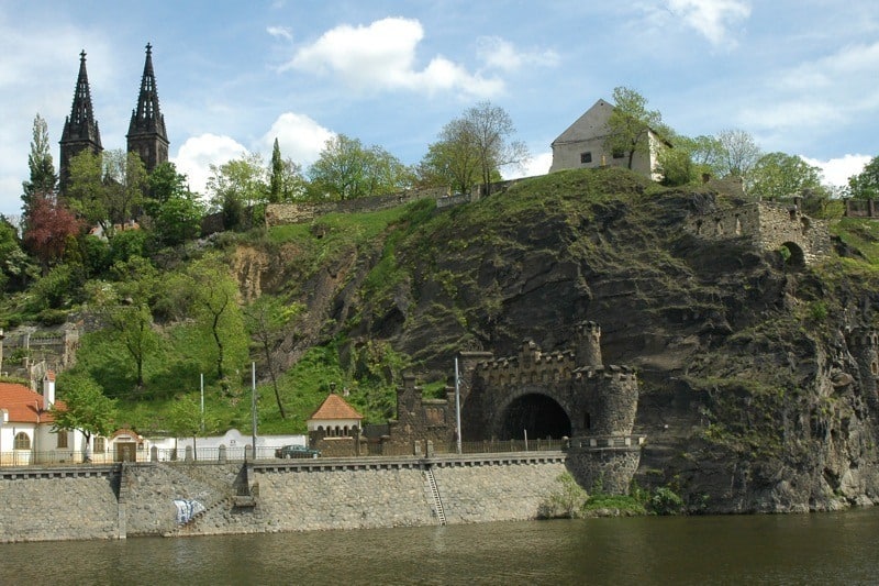 Prague Vysehrad Castle on Vltava River