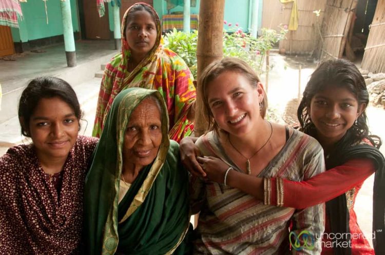 Audrey with the Women of Family - Hatiandha, Bangladesh