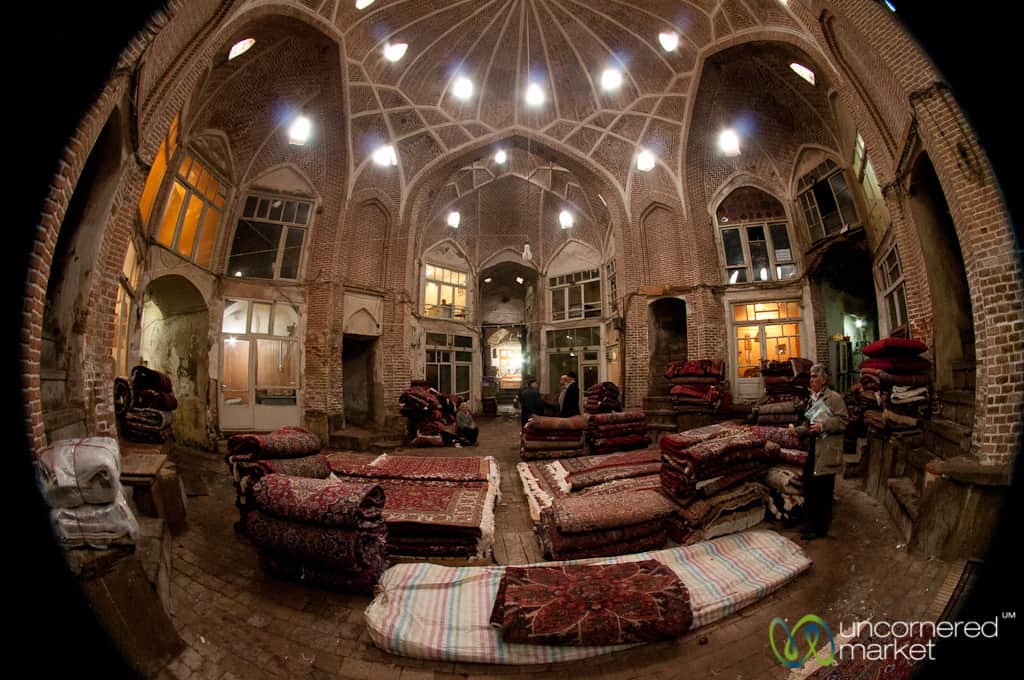 Tabriz Bazaar, a UNESCO site and largest covered bazaar in the world. 