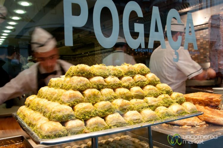 Baklava on Istiklal Avenue - Istanbul, Turkey