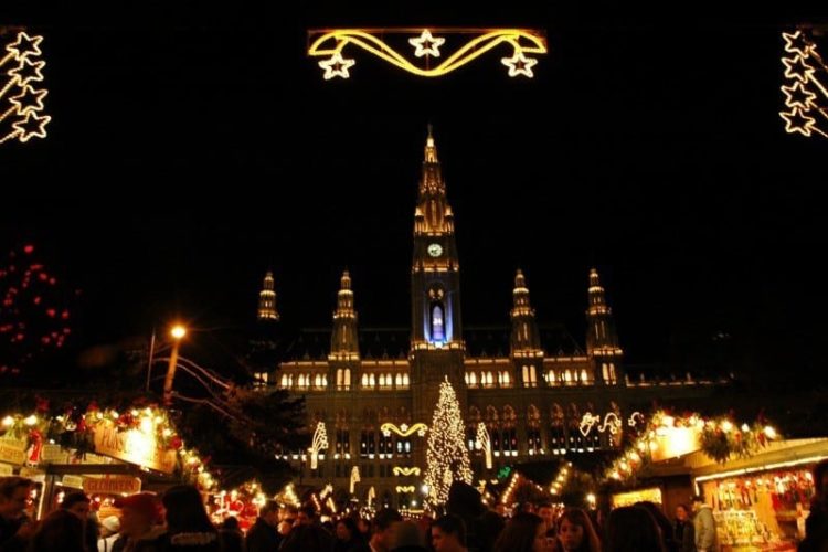 Rathaus (Municipal House) Christmas Market - Vienna, Austria