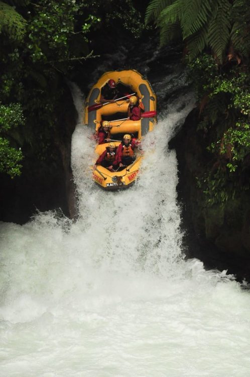 White Water Rafting Down 7 meter Waterfall - Kaituna, New Zealand