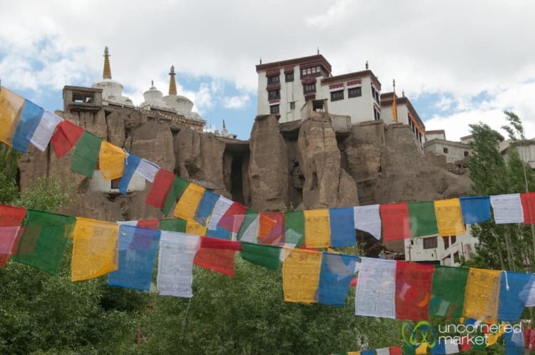 Tibetan Prayer Flags and Lamayuru Monastery - Ladakh, India