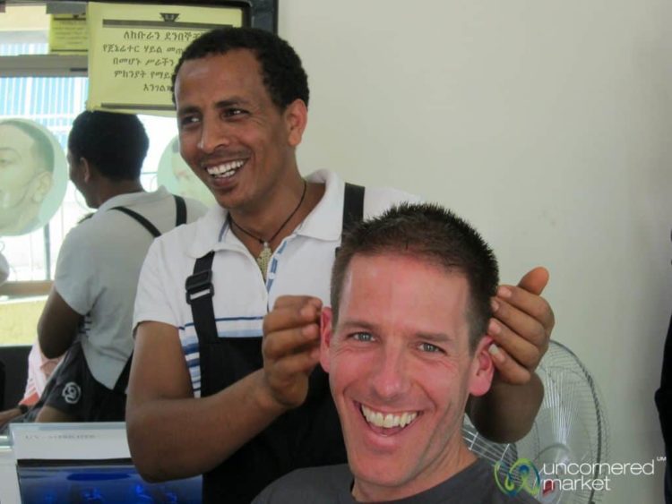 Dan's Hair Cut in Ethiopia