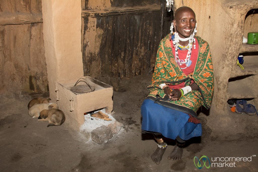 Inside a Maasai Hut with a Clean Stove