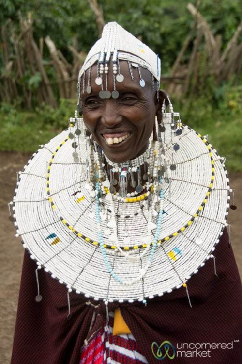 Maasai Woman Dressed Up for Party