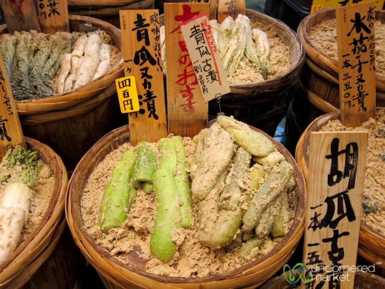 Pickled Vegetables at Nishiki Market - Kyoto, Japan