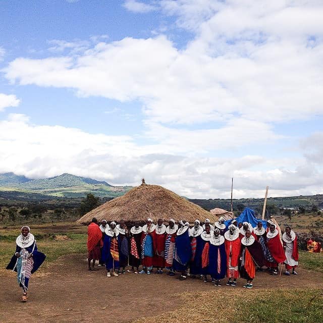 Maasai Women gather at Maasai party - northern Tanzania