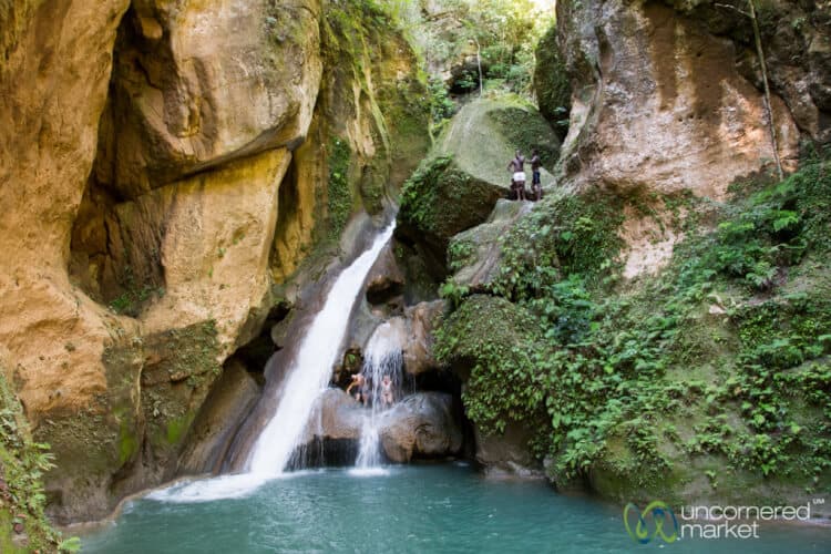 Exploring Bassin-Bleu Waterfall in Jacmel, Haiti