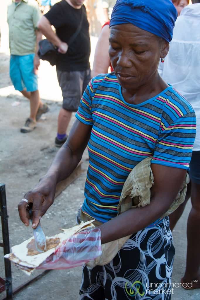 Haitian Food, Cassava Bread with Peanut Butter