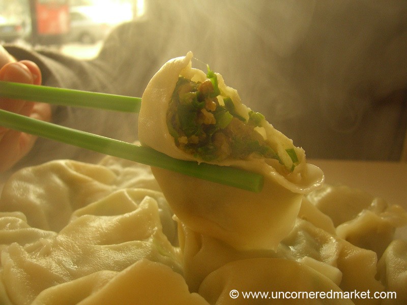 Chinese Dumplings in Qingdao, China