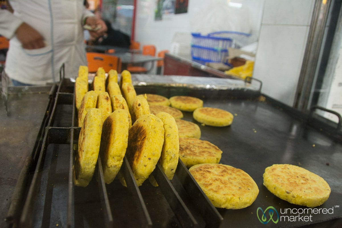 Street Food in Colombia: Arepas