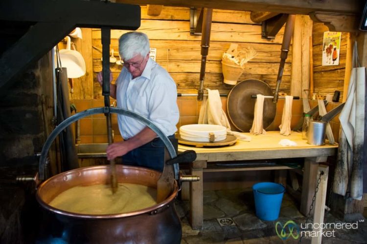 How Cheese Gets Made, Chalet Bio - Chateau d'Oex, Switzerland
