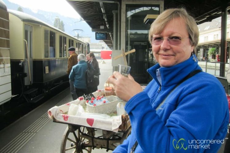 Cheese Train Begins with Wine - Montreux, Switzerland