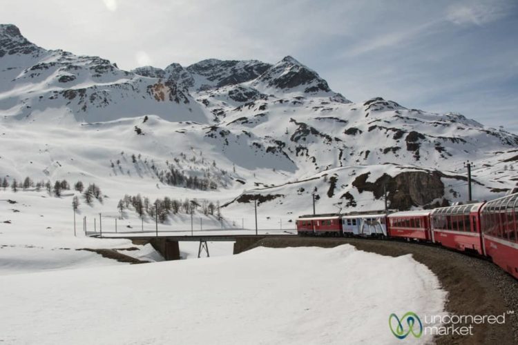 Bernina Express Train Through the Mountians - Switzerland