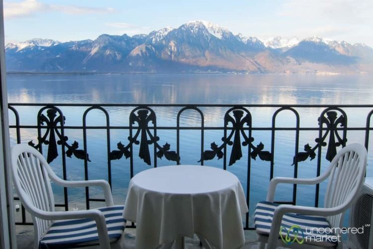 Balcony with a Lakeside & Mountain View - Montreux, Switzerland