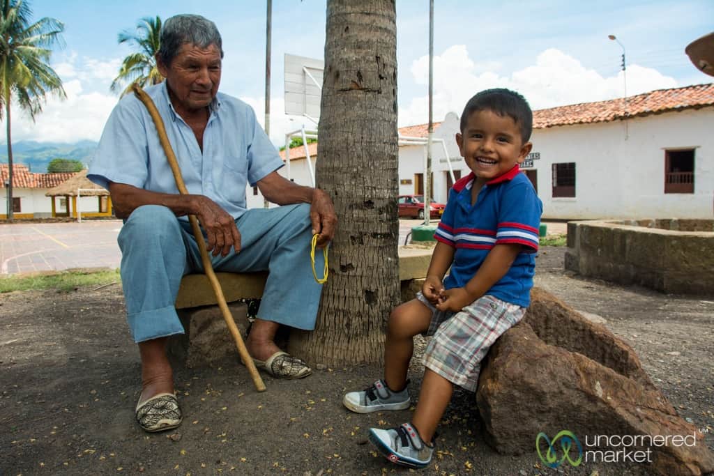 Grandfather and grandson - Guane, Colombia