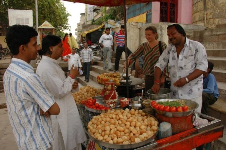 Indian Street Food Stand - Varanasi, India