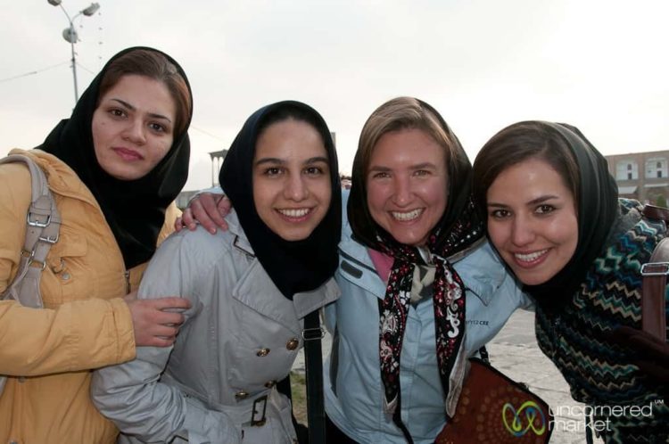 Audrey with University Students - Isfahan, Iran