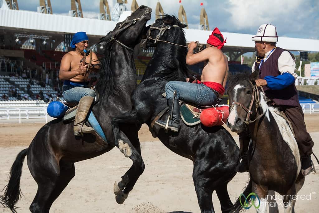 Er Enish (Wrestling on Horses) Competition - World Nomad Games, Kyrgyzstan