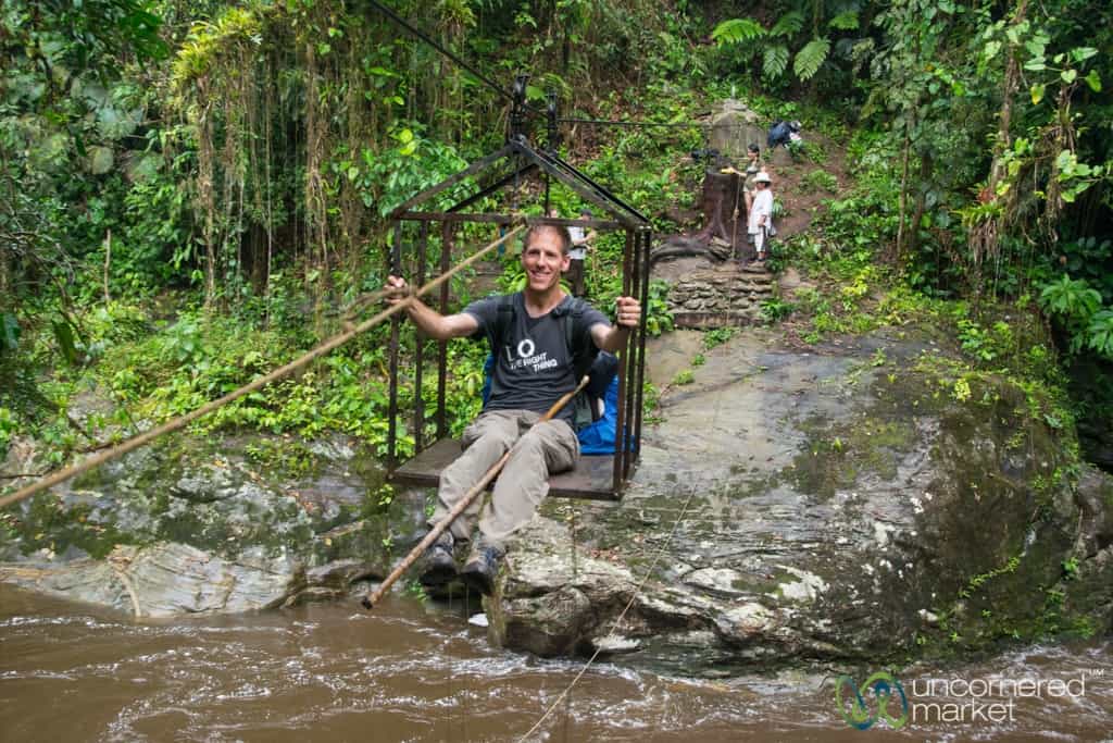 River Crossings Along the Lost City Trek, Colombia.