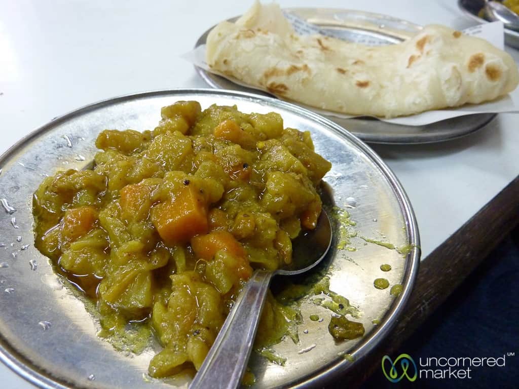 Bangladesh Food, Sabzi and Paratha