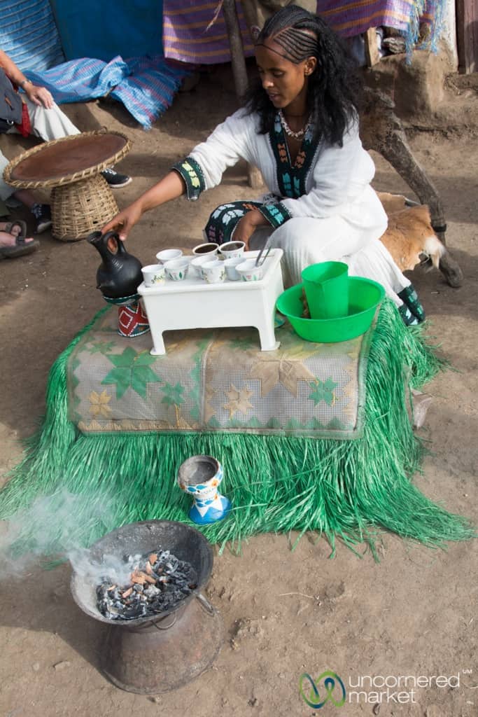 Ethiopian Coffee Ceremony in Village