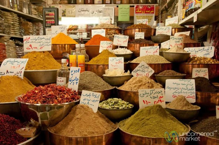 Iranian Food, Spices at Market