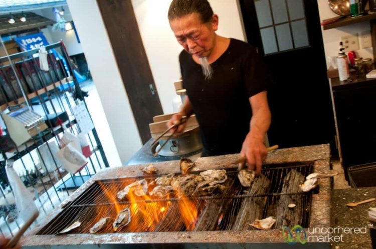 Japan Food, Grilled Oysters