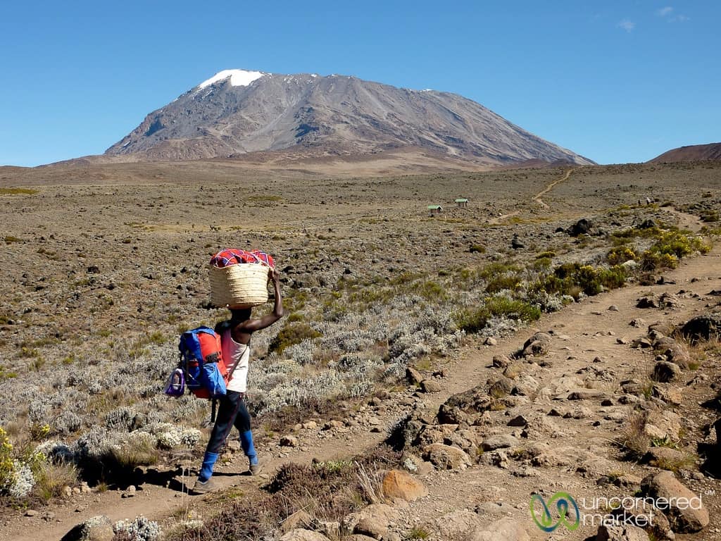 Climb Kilimanjaro, Porters Carrying Gear