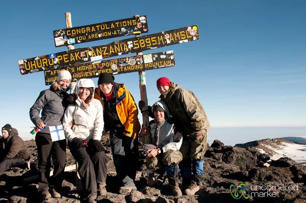 Climbing Kilimanjaro, Our Group at the Uhuru Peak