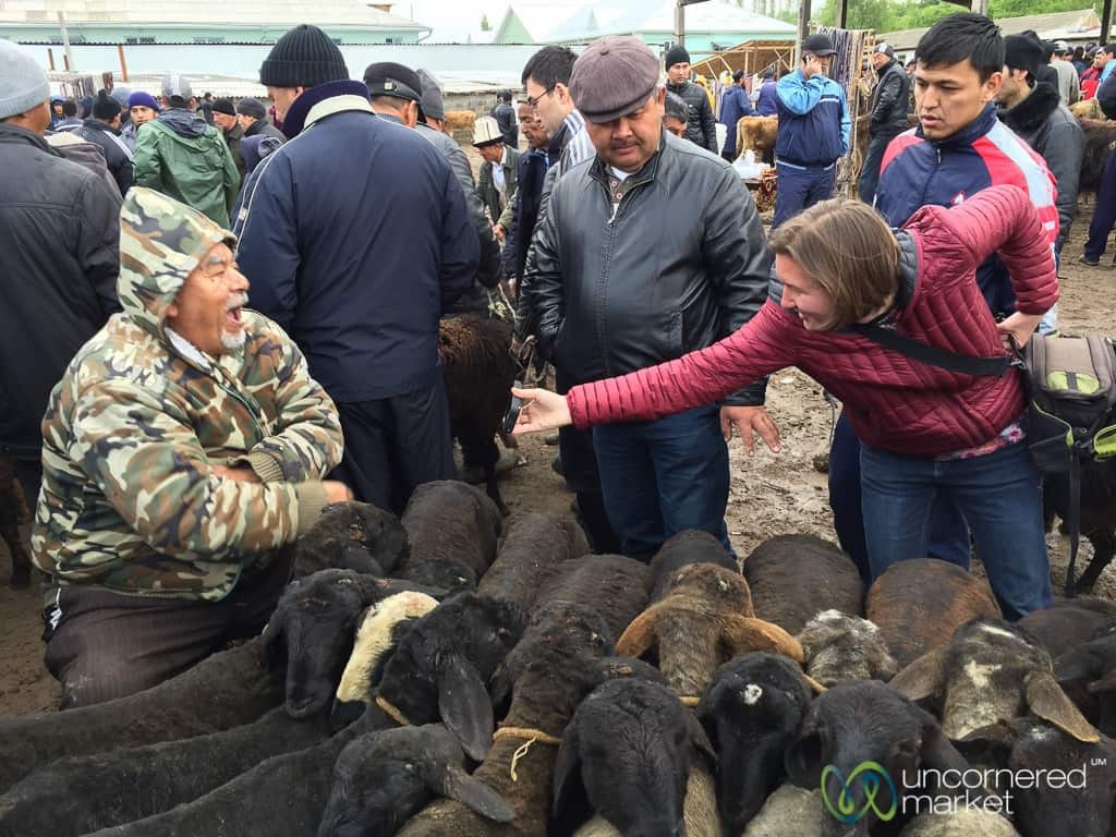 Sunday animal market in Osh, Kyrgyzstan