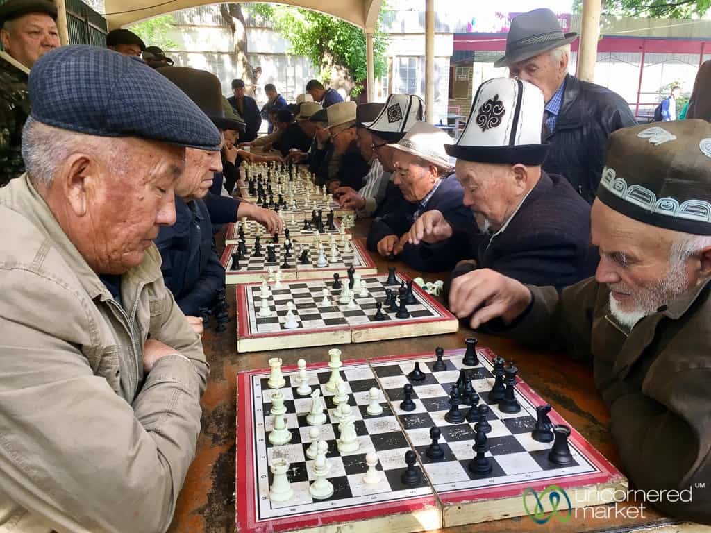 Chess in Navoi Park - Osh, Kyrgyzstan