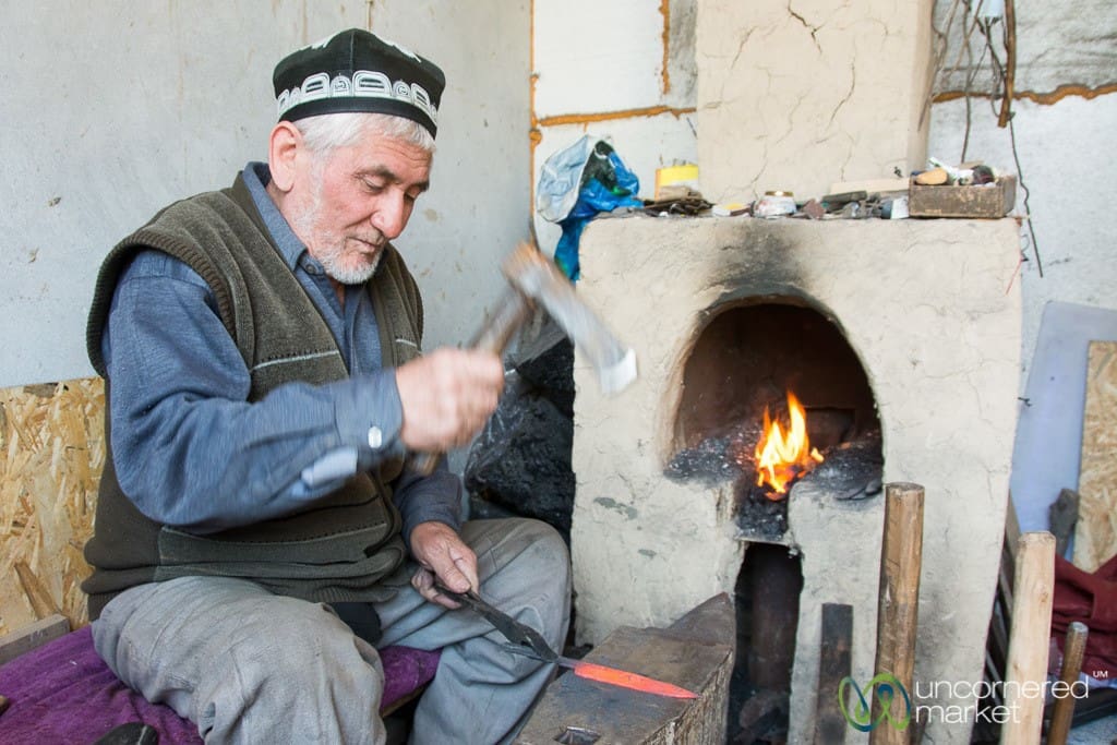 Knife making workshop in Osh, Kyrgyzstan